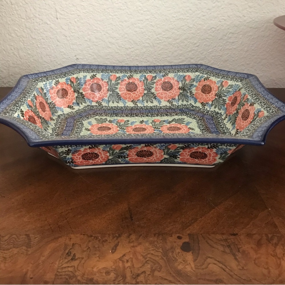 Polish Pottery Ceramika Artstyczna Large Bowl Unikat 2291